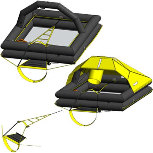 Système d'embarquement du radeau de survie hauturier Ocean Safety