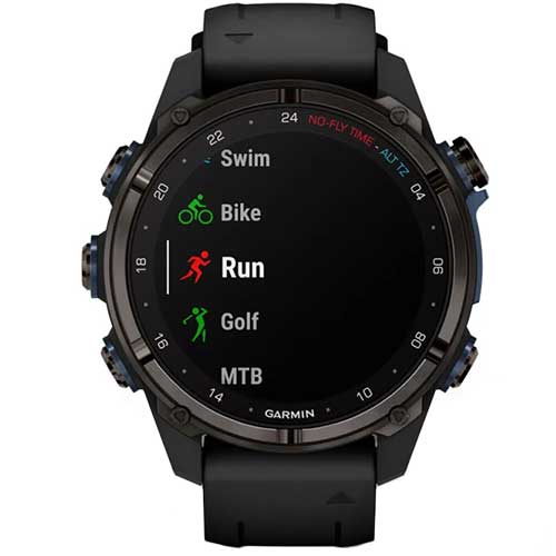 Fonctions navigation et orientation de la montre de plongée connectée GPS Descent Mk3i Garmin carbon gray