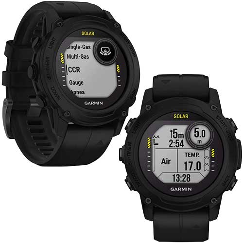 Modes de plongée et fonctionnalités de la montre de plongée connectée GPS Garmin Descent G1 Solar Noir