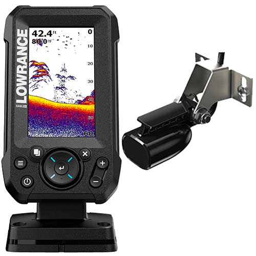 Sonde tableau arrière bullet 200 khz du sondeur de pêche couleur Lowrance Eagle 4