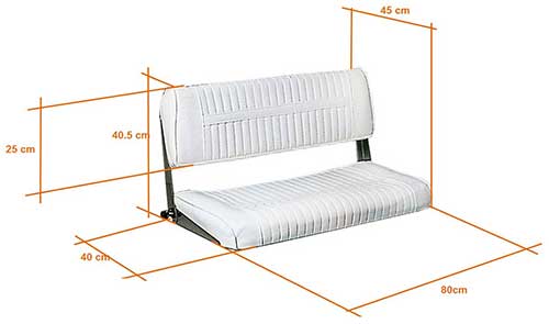 dimensions siège anatomique biplace osculati 80 cm