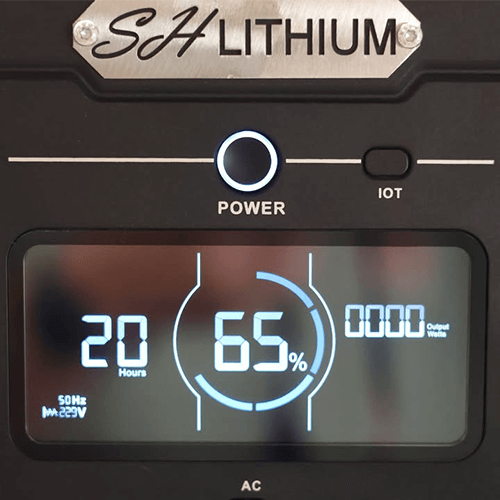 Écran de contrôle de la station portable de recharge lithium SH lithium 600W