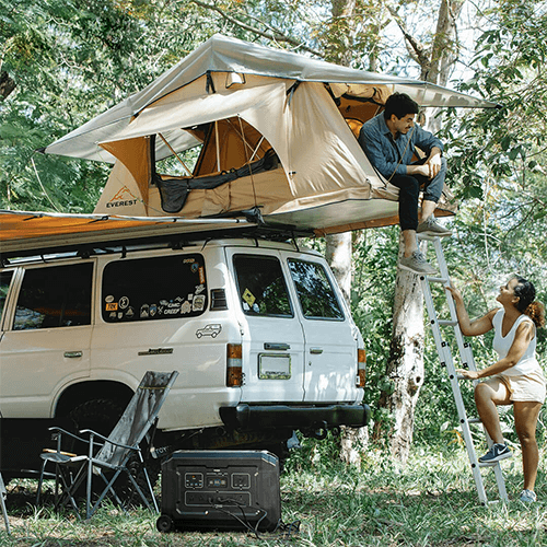 Prises et connectiques de la station nomade lithium SH lithium 5000W