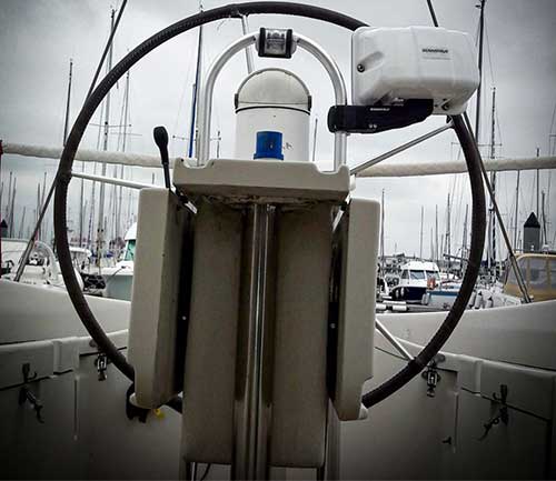 Fixation sur rails du scanpod Rail POD SPR-8-AM montage sur bras pour écran GPS traceur de carte