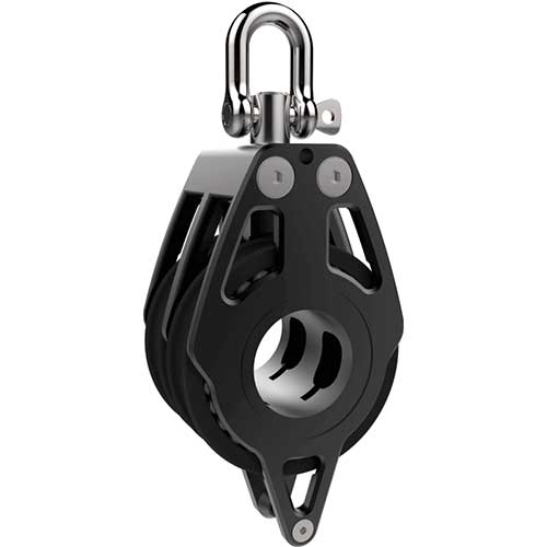 Lewmar Racing - détail poulie triple avec ringot 80 mm